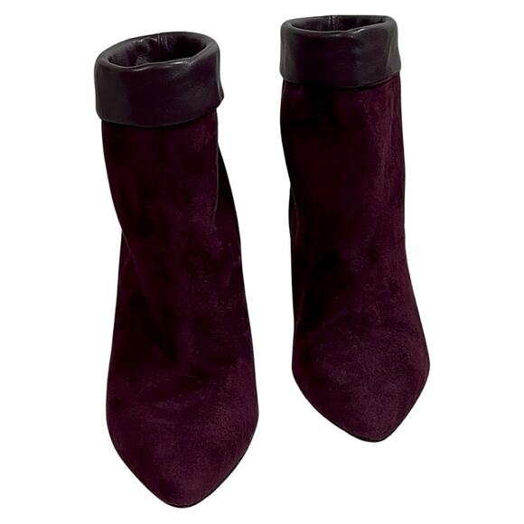 Via Spiga Giulia Suede Mulberry Maroon 9.5M Kitten Stiletto Women's Boot $295 - Picture 3 of 13